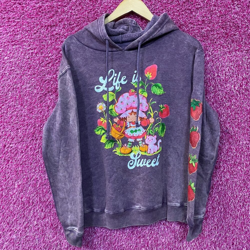 Strawberry Shortcake Life is Sweet Slogan Hoodie size Medium